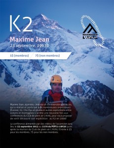 Conférence de Maxime Jean sur le K2